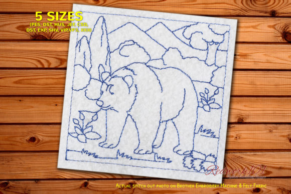 Bear Standing in Jungle Lineart Design Review