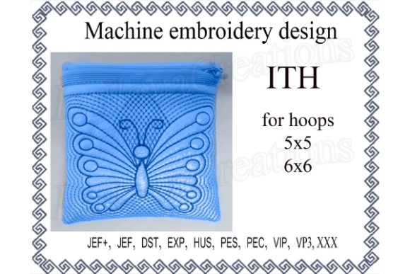 Cosmetic Bag Zippered Butterfly