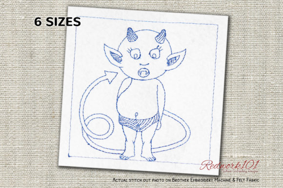 Cute Confused Devil Embroidery Review