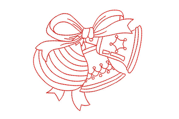 Redwork Christmas Bells with Bow Review