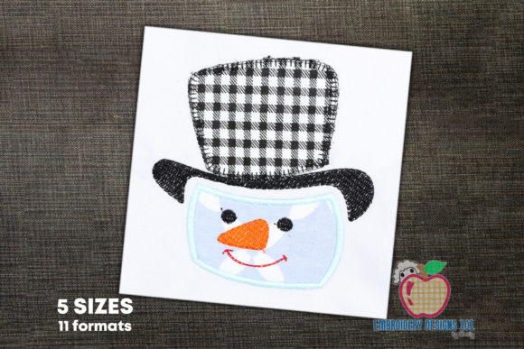 Snowman with Hat Applique Design Review