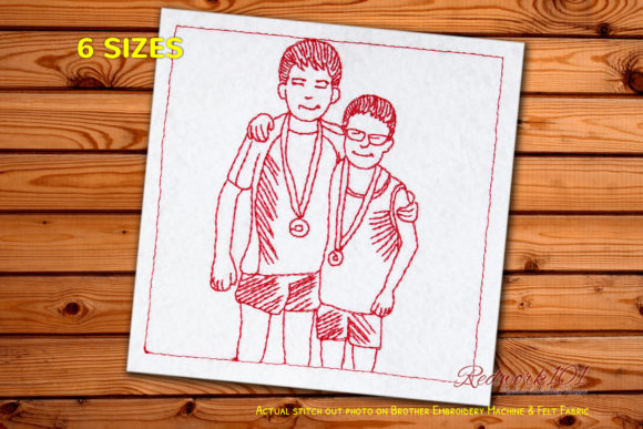 Swimmers with Medal Redwork Review