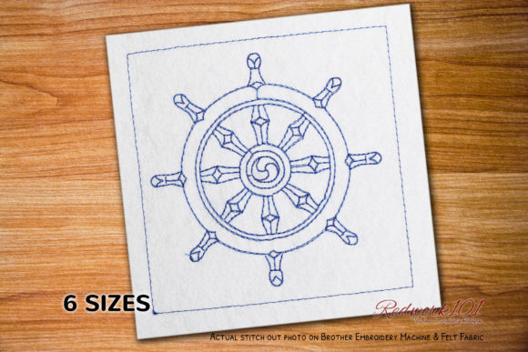 Wheel of Dharma Redwork Embroidery Review